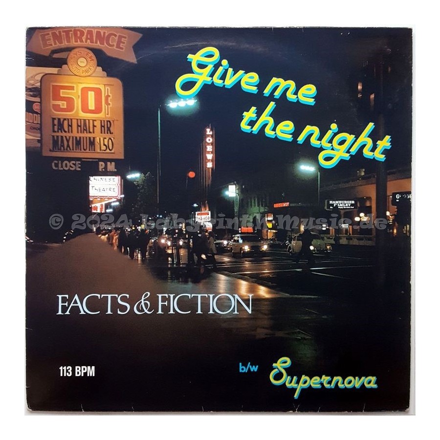 Facts & Fiction - Give Me The Night • 12" Vinyl Maxi • EX - Labyrinth Music