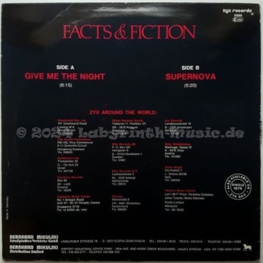 Facts & Fiction - Give Me The Night • 12" Vinyl Maxi • EX - Labyrinth Music