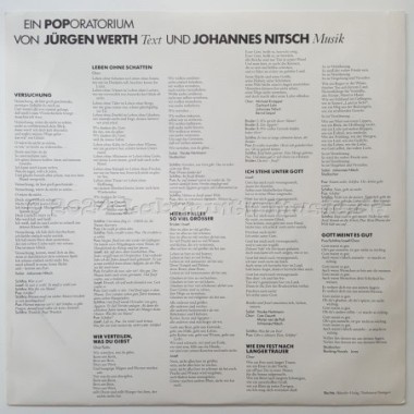 Jürgen Werth • Johannes Nitsch - Josef - Eine Traumkarriere • 12" Vinyl LP • EX - Labyrinth Music