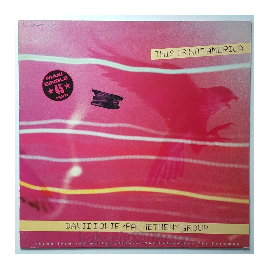 David Bowie / Pat Metheny Group - This Is Not America • 12" Vinyl Maxi • EX - Labyrinth Music