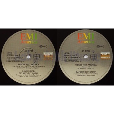 David Bowie / Pat Metheny Group - This Is Not America • 12" Vinyl Maxi • EX - Labyrinth Music