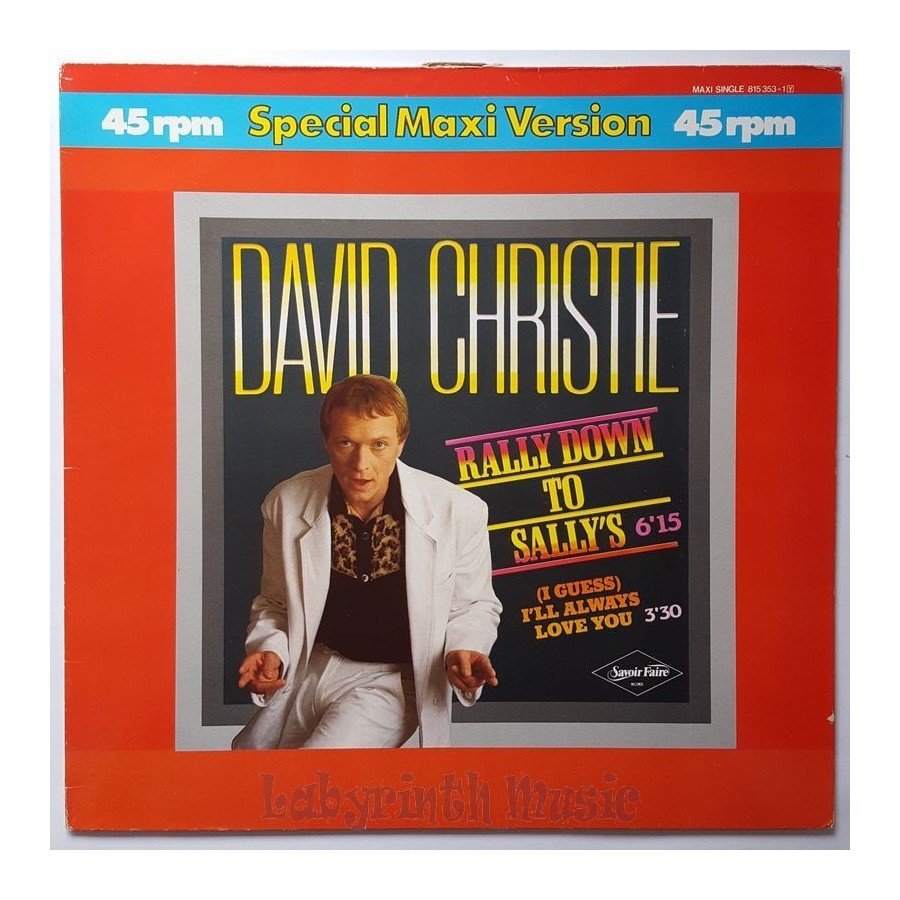 David Christie - Rally Down To Sally's • 12" Vinyl Maxi • EX - Labyrinth Music