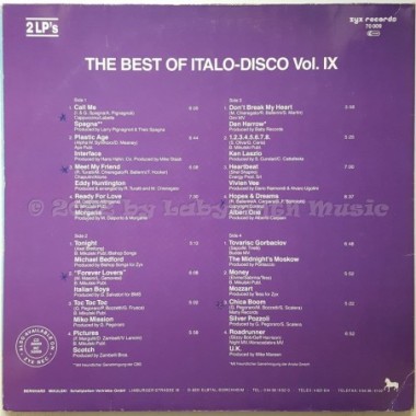 Various - The Best Of Italo-Disco Vol. 9 • 12" Vinyl LP - Labyrinth Music