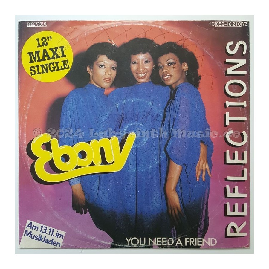 Ebony - Reflections • 12" Vinyl Maxi • EX - Labyrinth Music