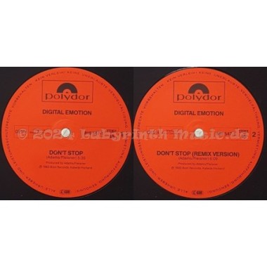 Digital Emotion - Don't Stop • 12" Vinyl Maxi • EX - Labyrinth Music