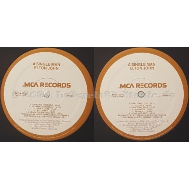 Elton John - A Single Man • 12" Vinyl LP • EX - Labyrinth Music