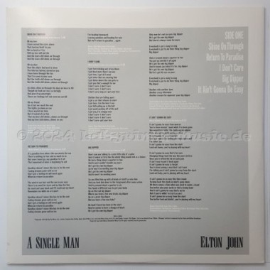 Elton John - A Single Man • 12" Vinyl LP • EX - Labyrinth Music