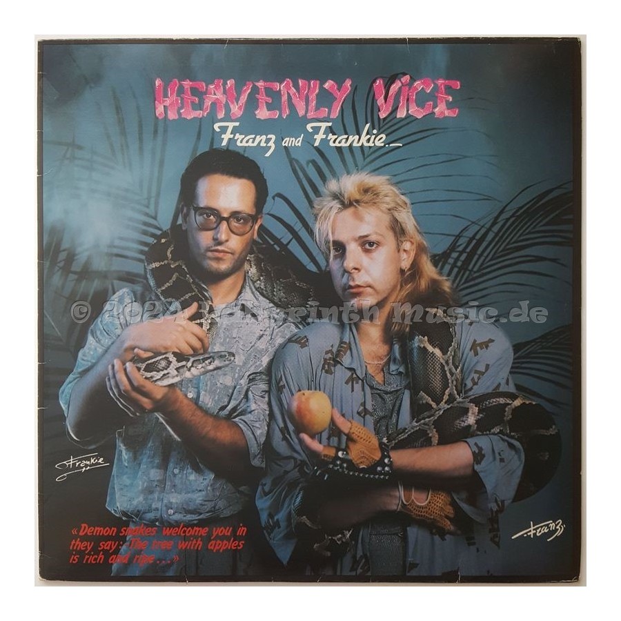 Franz And Frankie - Heavenly Vice • 12" Vinyl Maxi - Labyrinth Music
