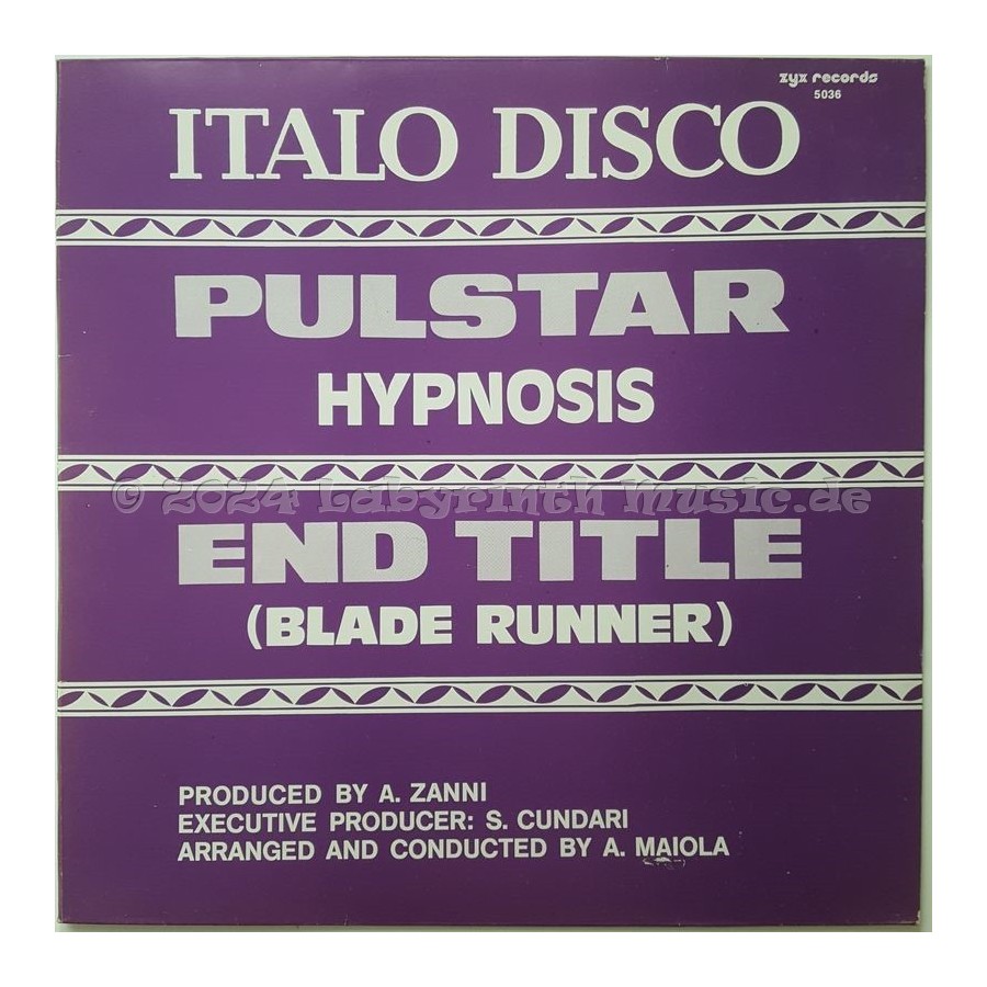 Hypnosis - Pulstar • End Title • 12" Vinyl Maxi • MINT - Labyrinth Music