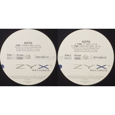 Koto - Time • 12" Vinyl Maxi • MINT - Labyrinth Music