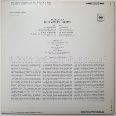Bob Dylan - John Wesley Harding • 12" Vinyl LP • EX - Labyrinth Music