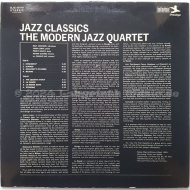 The Modern Jazz Quartet - The Modern Jazz Quartet Plays Jazz Classics • 12" Vinyl LP - Labyrinth Music