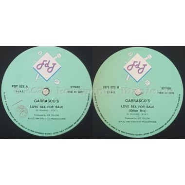 Garrasco's - Love Sex For Sale • 12" Vinyl Maxi • NM - Labyrinth Music