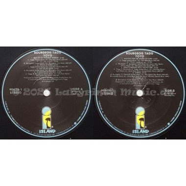 Bourgeois Tagg - Yoyo • 12" Vinyl LP • MINT - Labyrinth Music