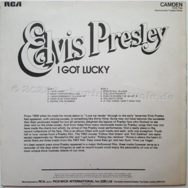 Elvis Presley - I Got Lucky • 12" Vinyl LP - Labyrinth Music