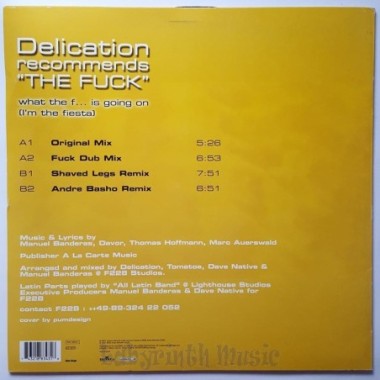 Delication Recommends The Fuck - What The F... Is Going On (I'm The Fiesta) • 12" Vinyl Maxi • NM - Labyrinth Music
