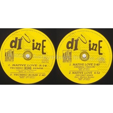 Divine - Native Love • Techno Bomb Remix • 12" Vinyl Maxi • MINT - Labyrinth Music