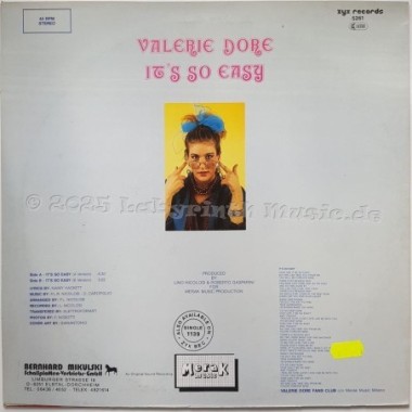 Valerie Dore - It's So Easy • 12" Vinyl Maxi • NM - Labyrinth Music