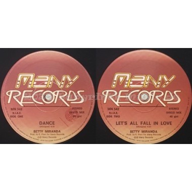Betty Miranda - Dance • 12" Vinyl Maxi • EX - Labyrinth Music