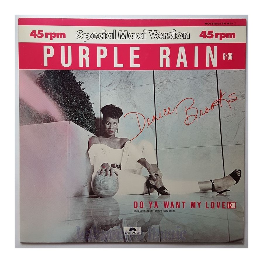 Denice Brooks - Purple Rain • 12" Vinyl Maxi • NM - Labyrinth Music