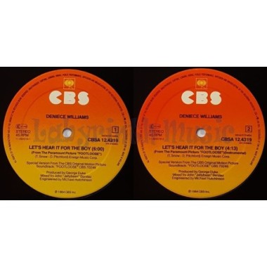Deniece Williams - Let's Hear It For The Boy • 12" Vinyl Maxi • NM - Labyrinth Music