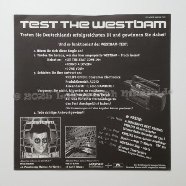 Westbam - Test The Westbam • 7" Vinyl • NM - Labyrinth Music