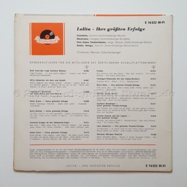 Lolita - Ihre Grössten Erfolge • 7" Vinyl • EX - Labyrinth Music
