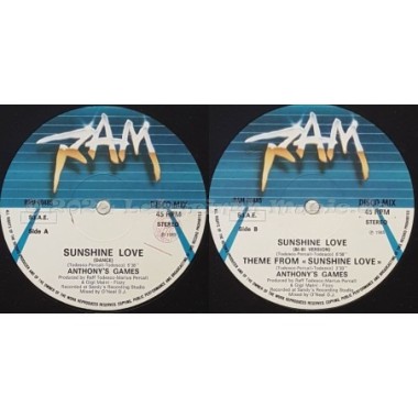 Anthony's Games - Sunshine Love • 12" Vinyl Maxi • EX - Labyrinth Music