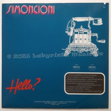 Simoncioni - Hello? • 12" Vinyl Maxi - Labyrinth Music