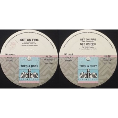 Topo & Roby - Set On Fire • 12" Vinyl Maxi • MINT - Labyrinth Music