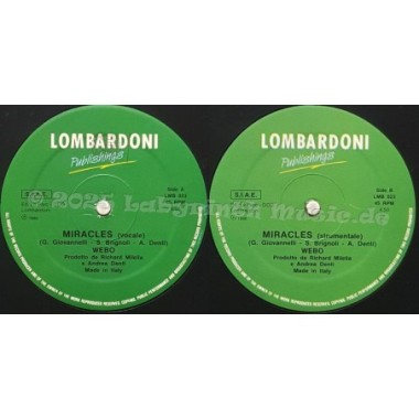 Webo - Miracles • 12" Vinyl Maxi - Labyrinth Music