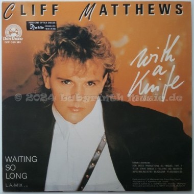 Cliff Matthews - With A Knife • 12" Vinyl Maxi • EX - Labyrinth Music