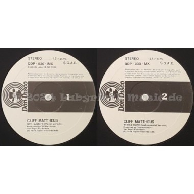 Cliff Matthews - With A Knife • 12" Vinyl Maxi • EX - Labyrinth Music