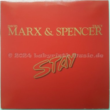 David Marx & Tracy Spencer - Stay • 12" Vinyl Maxi • MINT - Labyrinth Music