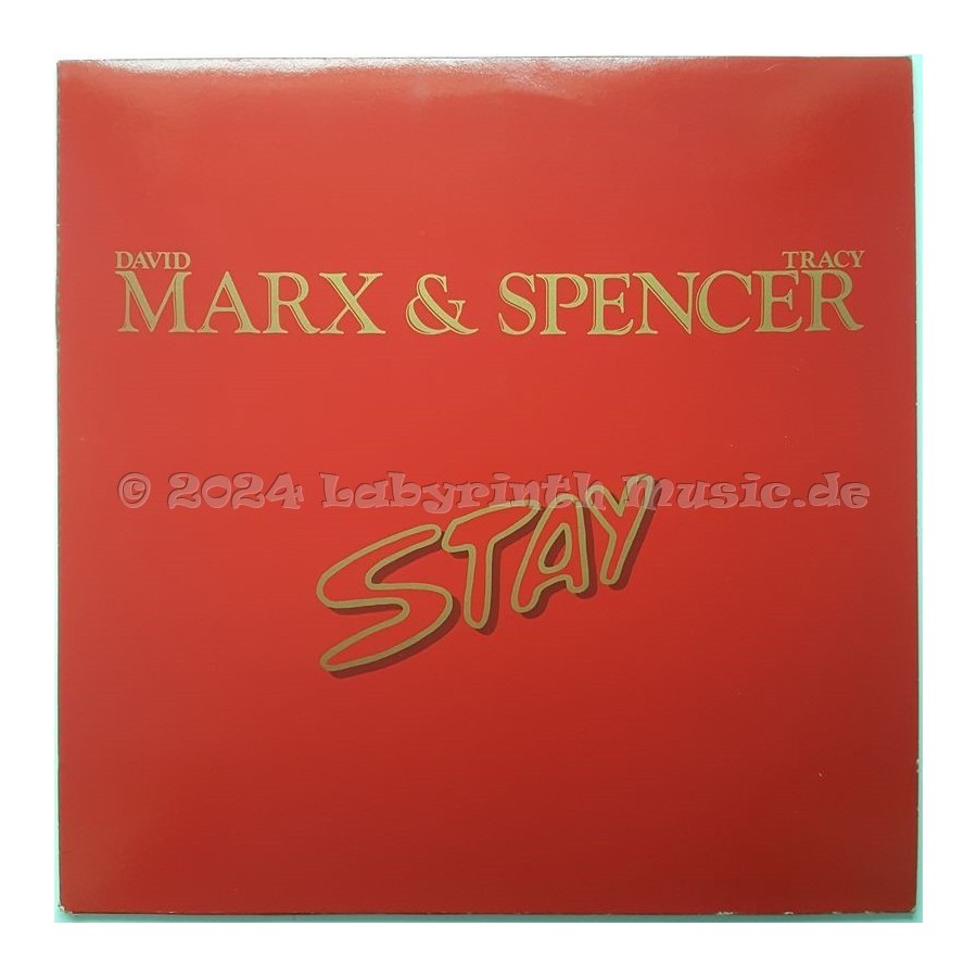 David Marx & Tracy Spencer - Stay • 12" Vinyl Maxi • MINT - Labyrinth Music