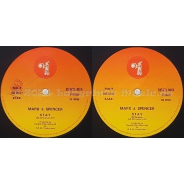 David Marx & Tracy Spencer - Stay • 12" Vinyl Maxi • MINT - Labyrinth Music