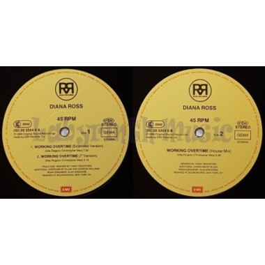 Diana Ross - Workin' Overtime • 12" Vinyl Maxi • MINT - Labyrinth Music