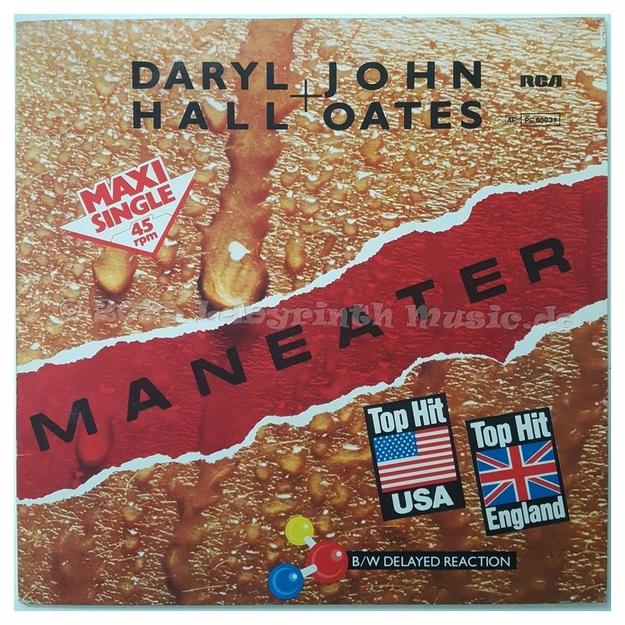 Daryl Hall & John Oates - Maneater • 12" Vinyl Maxi • EX - Labyrinth Music