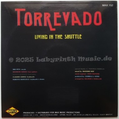 Torrevado - Living In The Shuttle • 12" Vinyl Maxi • EX - Labyrinth Music