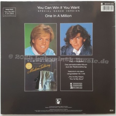 Modern Talking - You Can Win If You Want • Special Dance Version • 12" Vinyl Maxi • EX - Labyrinth Music