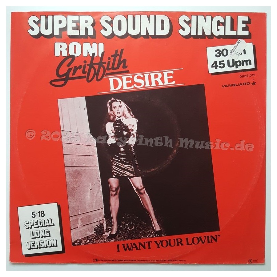 Roni Griffith - Desire • 12" Vinyl Maxi - Labyrinth Music