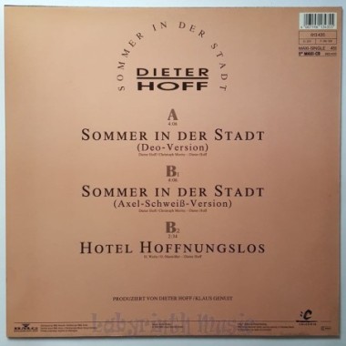 Dieter Hoff - Sommer In Der Stadt • 12" Vinyl Maxi • MINT - Labyrinth Music