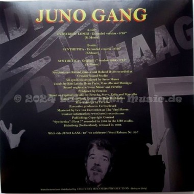 Juno Gang - Everybody Comes / Synthetica • 12" Vinyl Maxi • MINT - Labyrinth Music