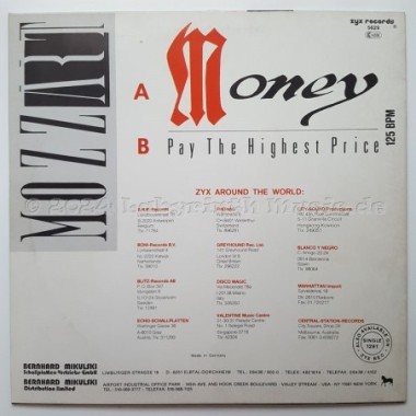 Mozzart - Money • 12" Vinyl Maxi • EX - Labyrinth Music