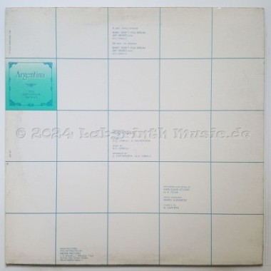 Argentina - Baby, Don't You Break (My Heart) • 12" Vinyl Maxi - Labyrinth Music