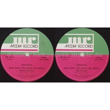 Argentina - Baby, Don't You Break (My Heart) • 12" Vinyl Maxi - Labyrinth Music