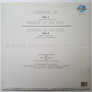 Christina M. - Mirror Of My Soul • 12" Vinyl Maxi • NM - Labyrinth Music