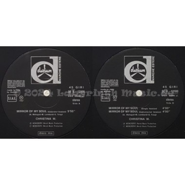 Christina M. - Mirror Of My Soul • 12" Vinyl Maxi • NM - Labyrinth Music