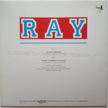 Ray - I'm Not A Dreamer • 12" Vinyl Maxi • NM - Labyrinth Music