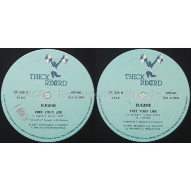 Eugene - Free Your Life • 12" Vinyl Maxi • EX - Labyrinth Music